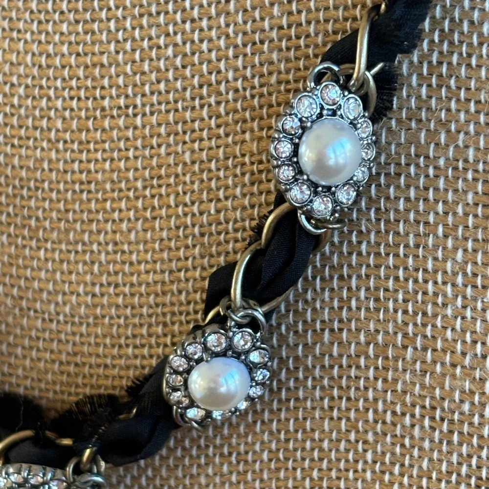 New Chloe +‎ Isabel Stretch Headband: Souviens Pearl Threaded